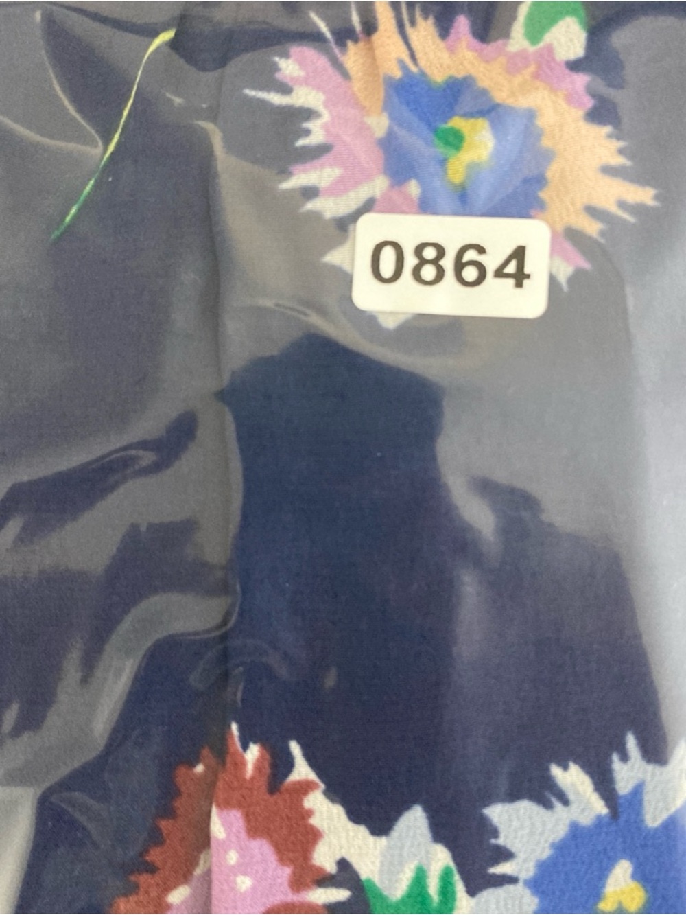 Madewell 100% Silk Navy Blue Floral V-Neck Babydoll Short Sleeve Mini Dress Sz 2 - Picture 16 of 16
